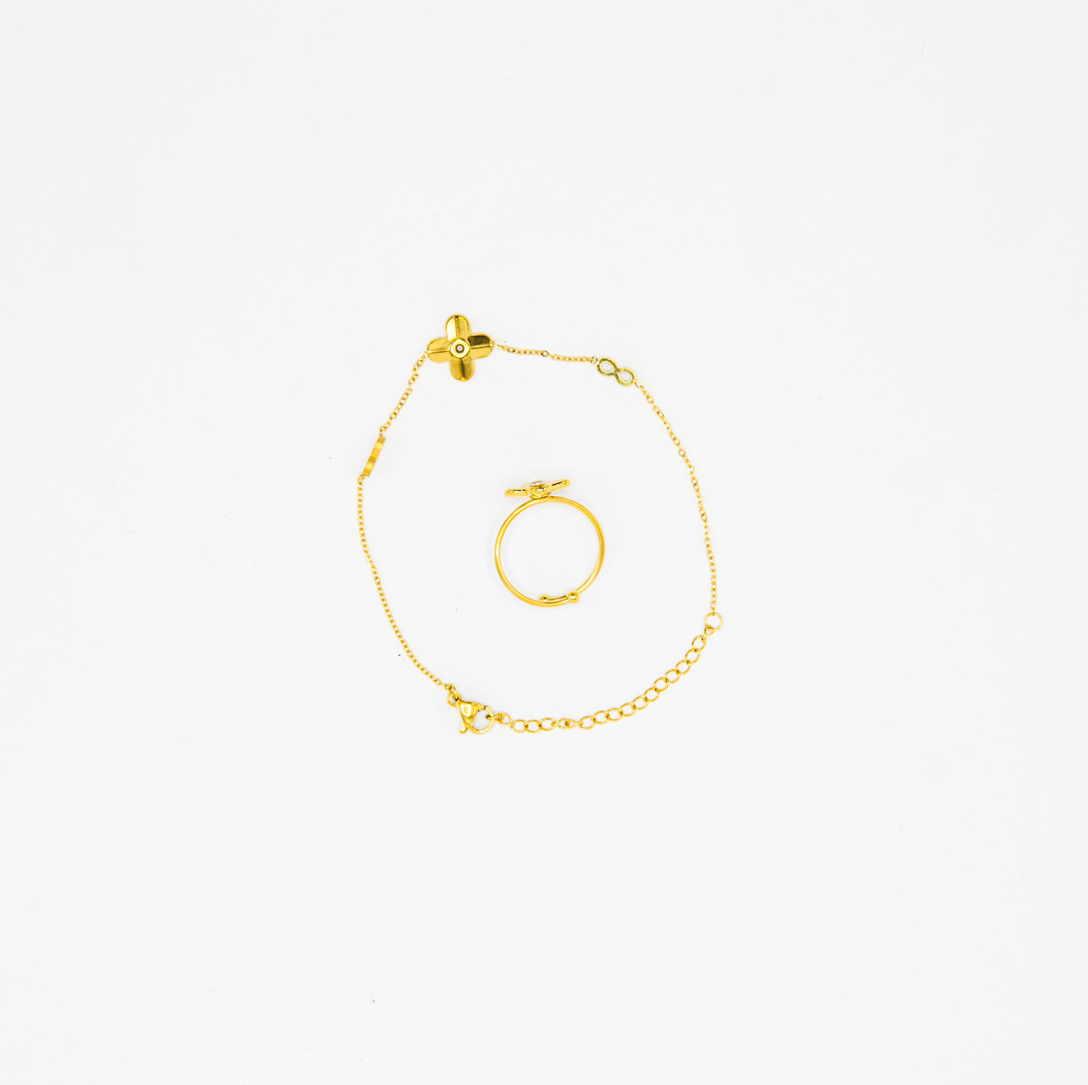 Bracelet et Bague en Acier Inoxydable