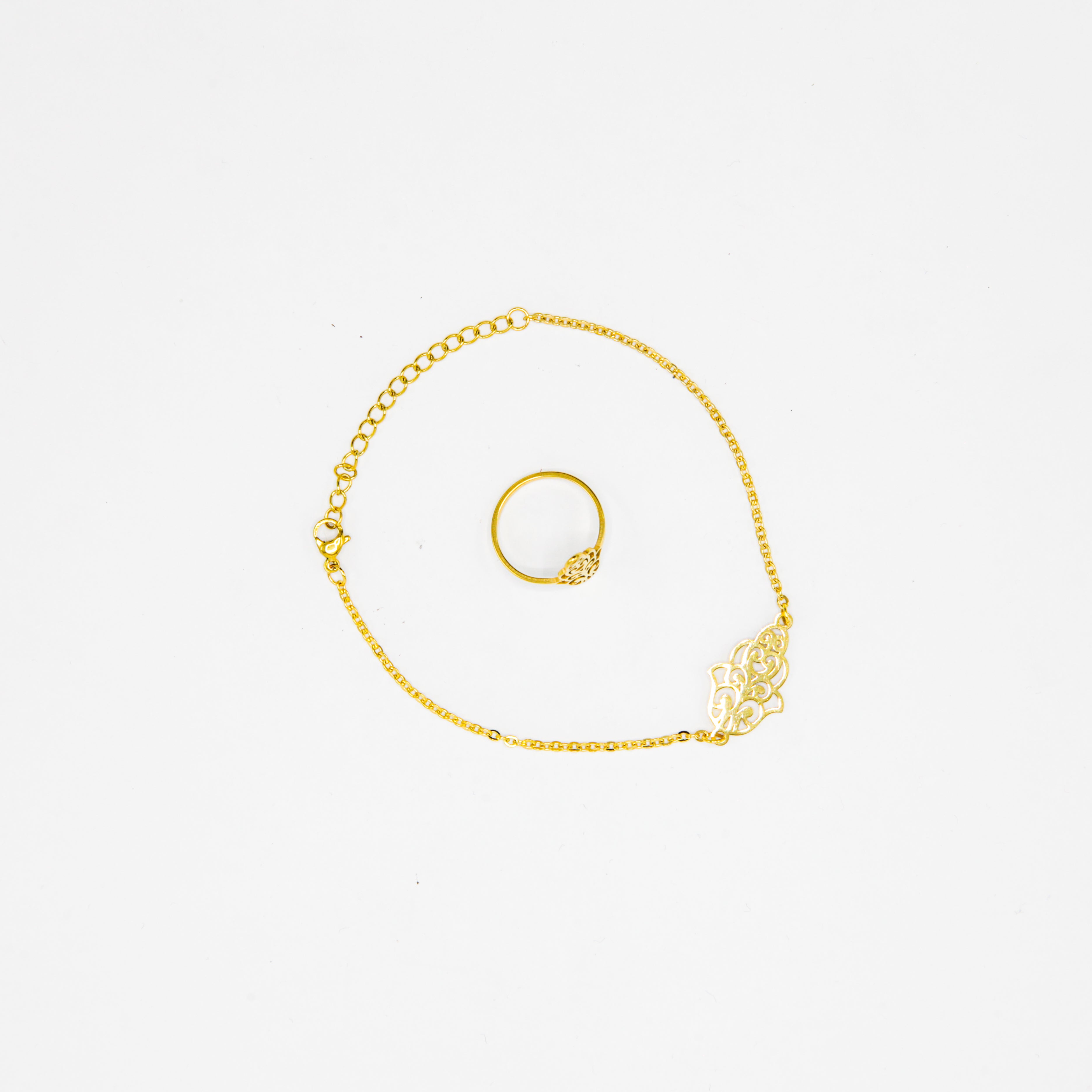 Bracelet et Bague en Acier Inoxydable