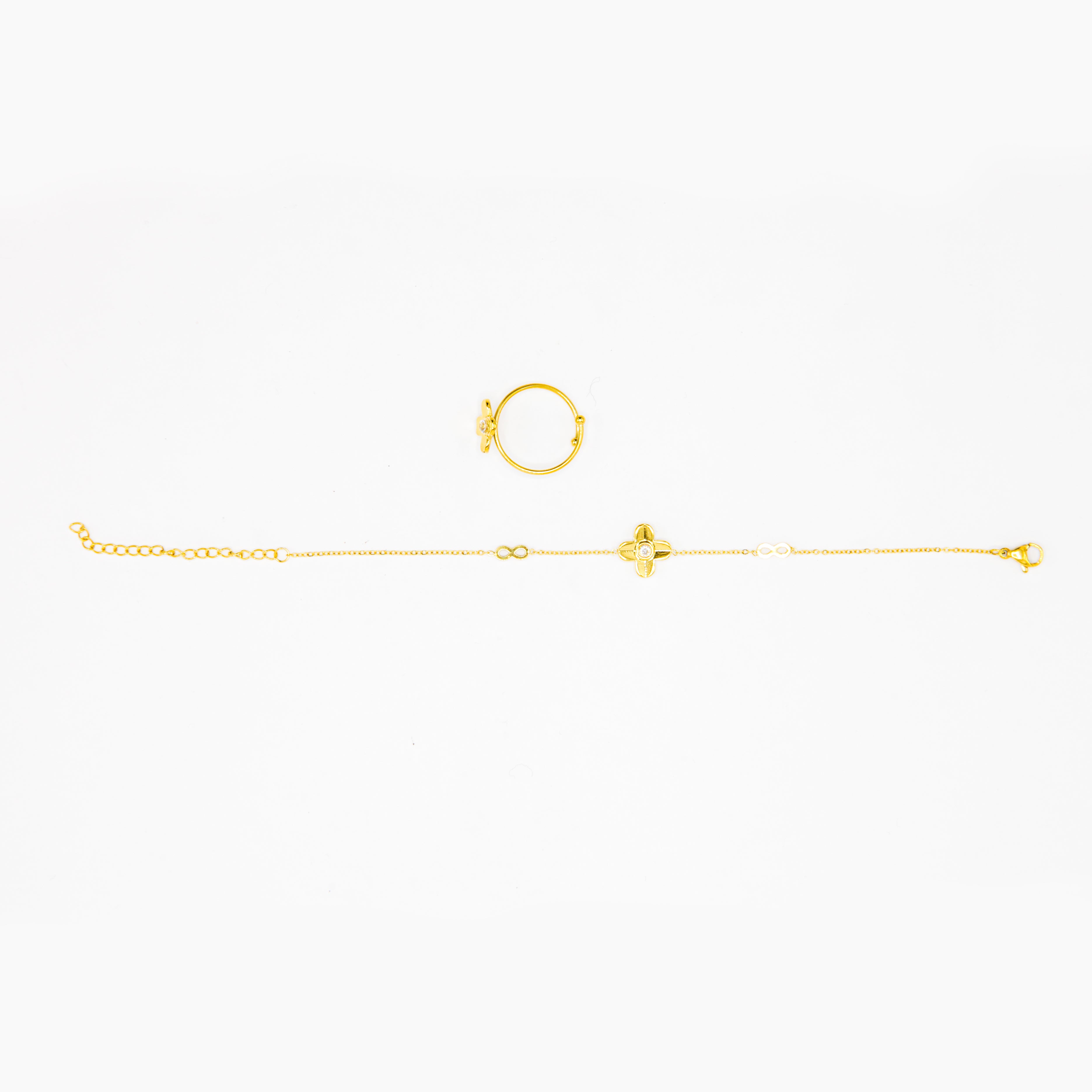 Bracelet et Bague en Acier Inoxydable