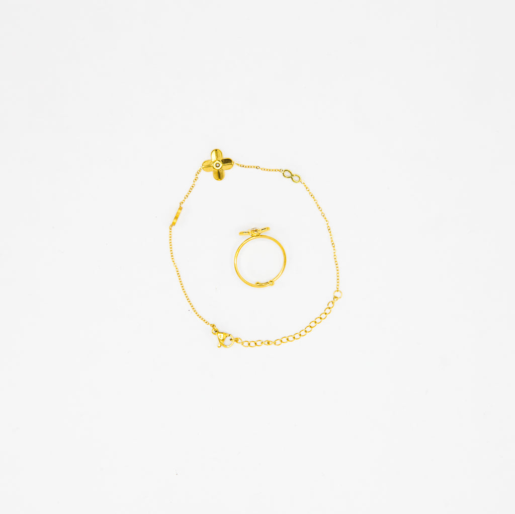 Bracelet et Bague en Acier Inoxydable