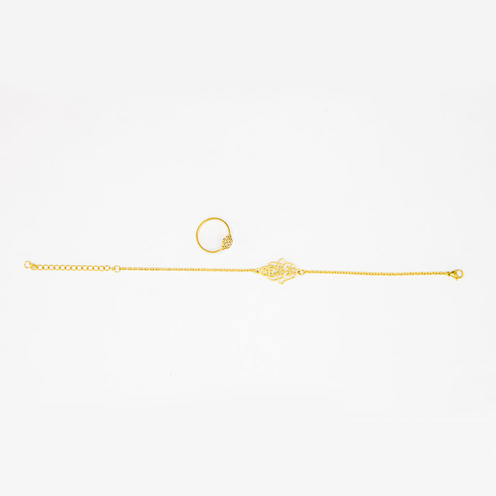 Bracelet et Bague en Acier Inoxydable